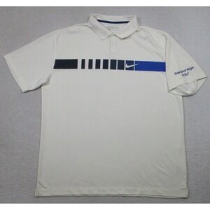 Nike Golf Polo Shirt Mens‎ XXL White Dri-Fit Oakland High Golf Graphic Sport